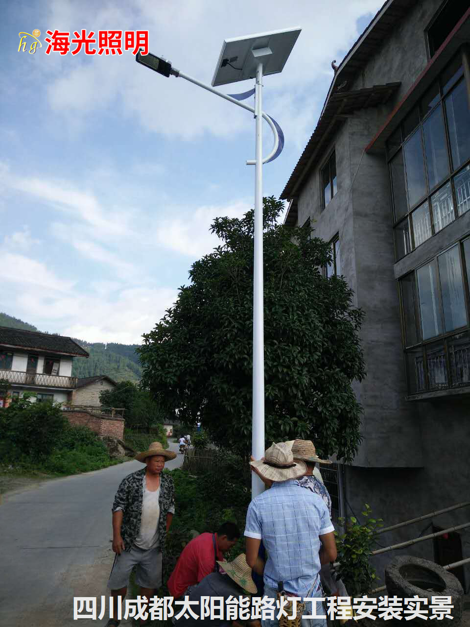 四川成都村村通道路太阳能LED路灯安装工程项目