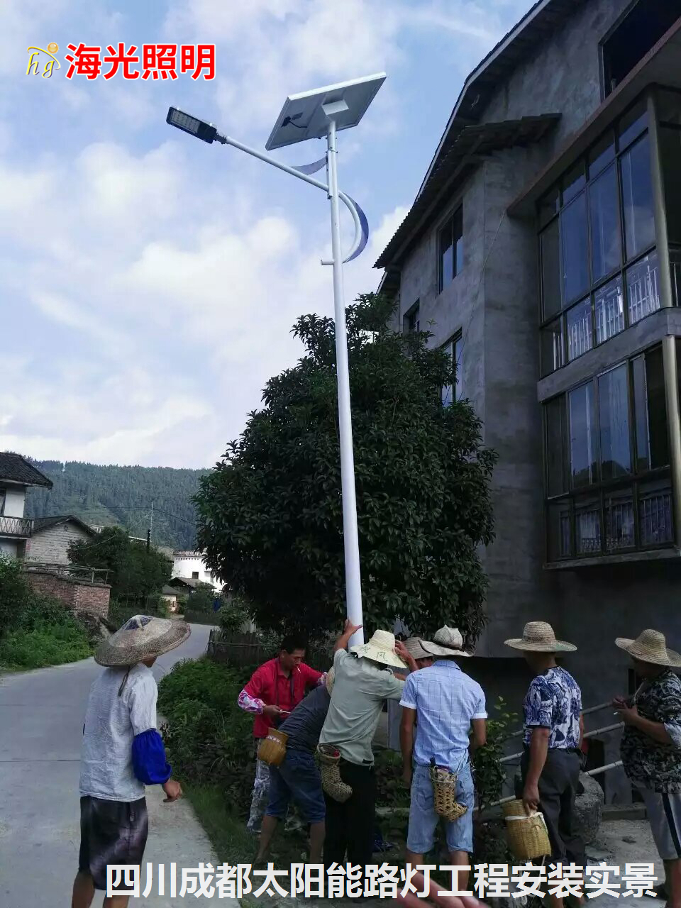 四川成都村村通道路太阳能LED路灯安装工程项目