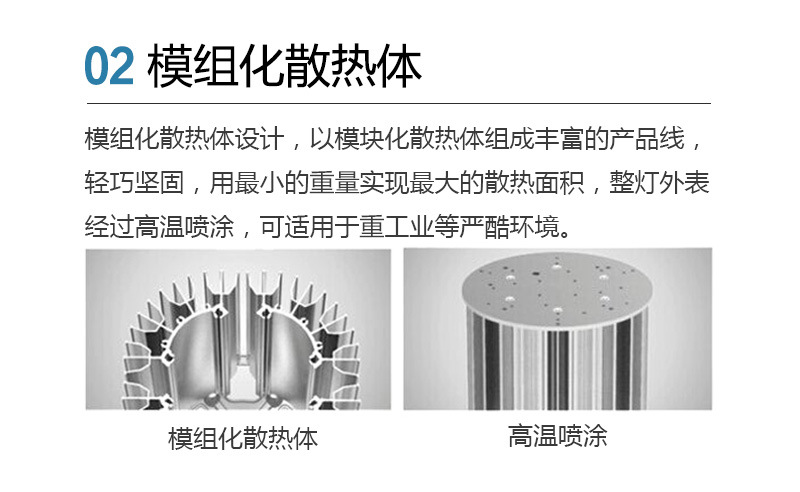 HGLED-G-022 广东厂家直销铜热管大功率200W300WLED工矿灯/工厂灯