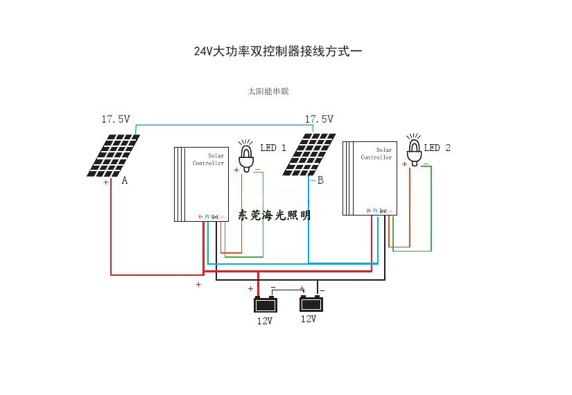 太阳能路灯控制器接线图
