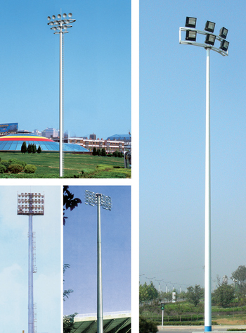 「惠州led高杆灯厂家」球场灯led高杆灯用什么材料做的？