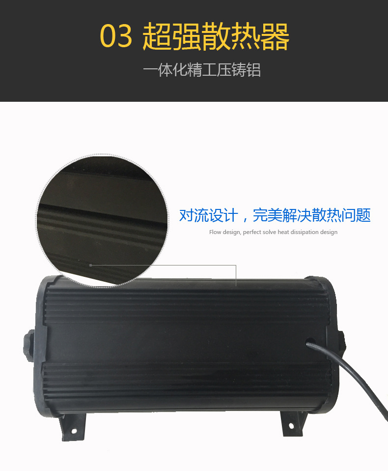 HGLED-F-010 厂家直销小枕头隧道投射广告招牌楼房室外防水景观18W24W36W48WLED投光灯超强散热器
