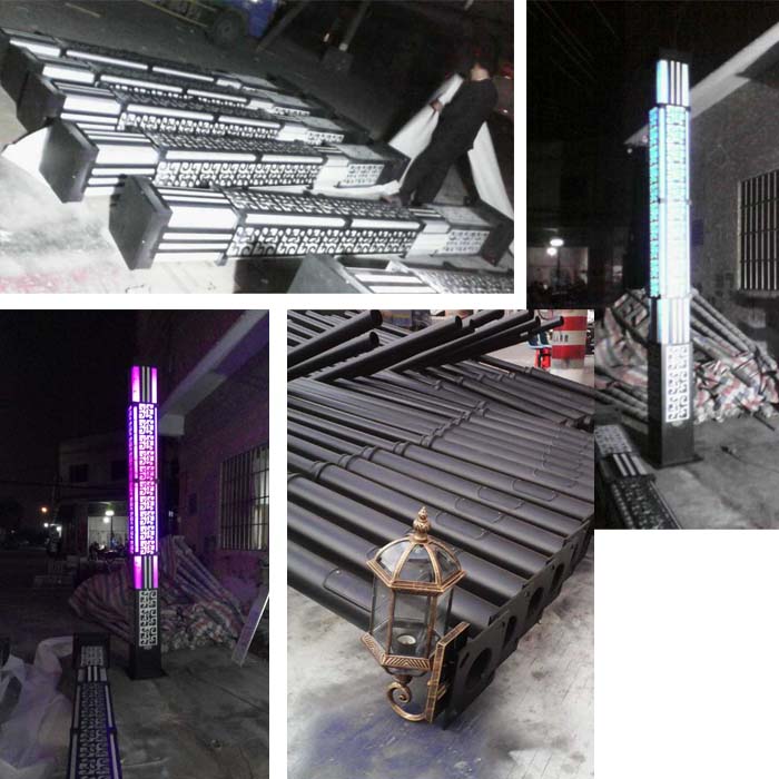 惠州市龙门县景观亮化柱头灯 景观灯 路灯 壁灯照明工程