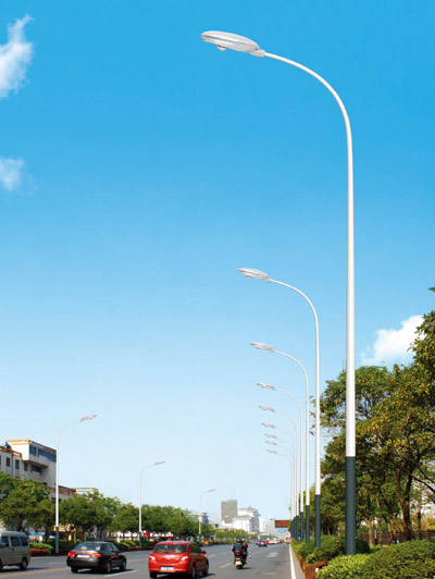  HGLED-LD-030 圆形大功率LED路灯头安装效果图
