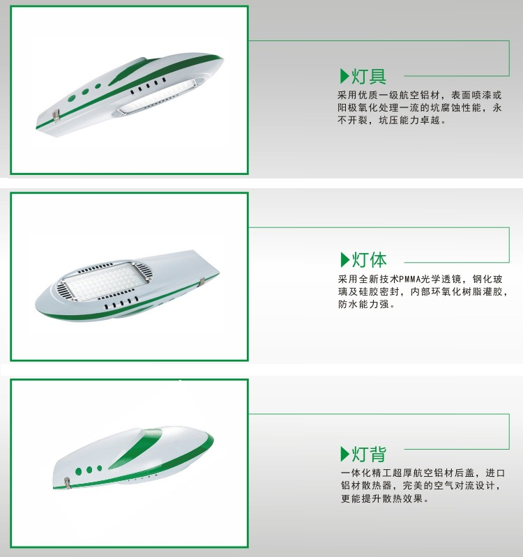 HGLED-LD-035 户外公园小区庭院新农村太阳能道路照明航空型LED路灯头