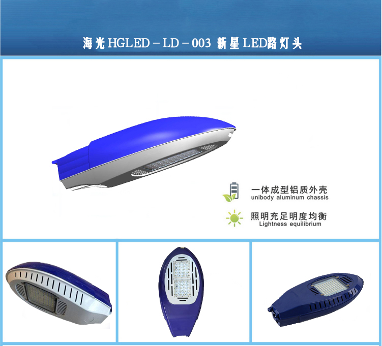 HGLED-LD-003 广东乡镇、农村街道市电路灯太阳能新星路灯LED路灯头厂家