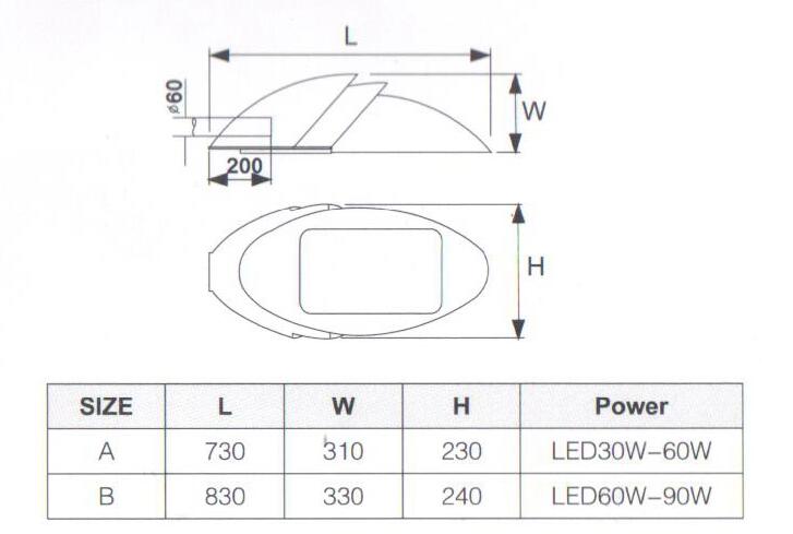 HGLED-LD-046 云帆LED路灯头