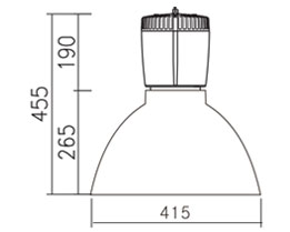 HGGCD-015  新款大功率节能厂房加工车间机床金卤灯工矿灯工厂灯尺寸图