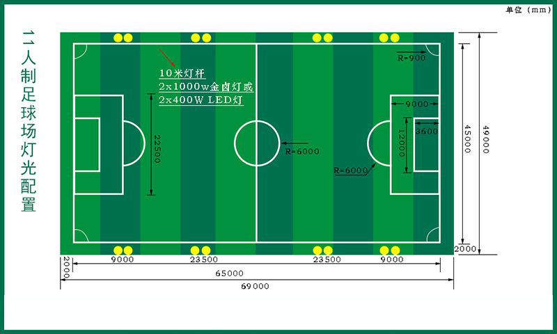 运动场高杆灯/足球场高杆灯照明设计方案