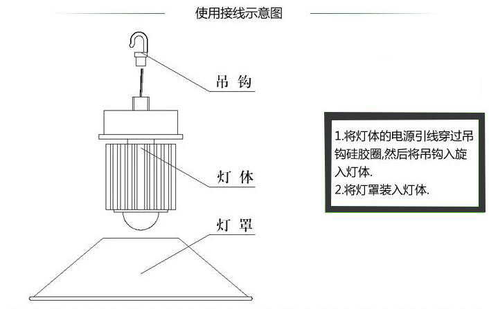 HGLED-G-020 杭州批发大功率铝型材LED工矿灯/工厂灯厂房灯天井灯