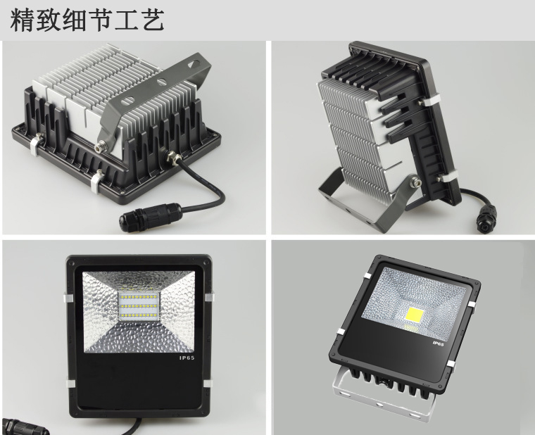 HGLED-F-006 深圳鳍片散热户外广告楼体100WLED泛光灯