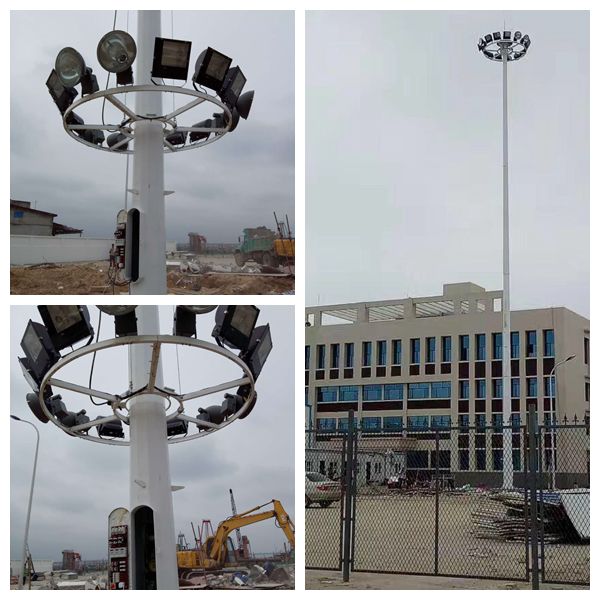海南省儋州市白马井镇港口码18米 35米高杆灯 8米单臂路灯照明工程